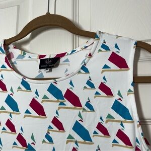 SAILOR SAILOR Preppy Sailboat Sleeveless Dress Size Medium